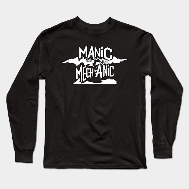 Manic Logo White Long Sleeve T-Shirt by Manic